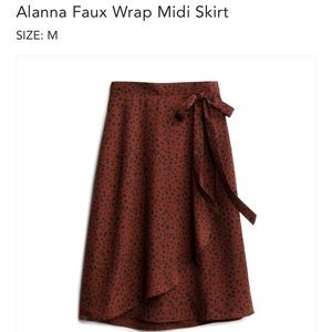 Alanna faux wrap midi skirt